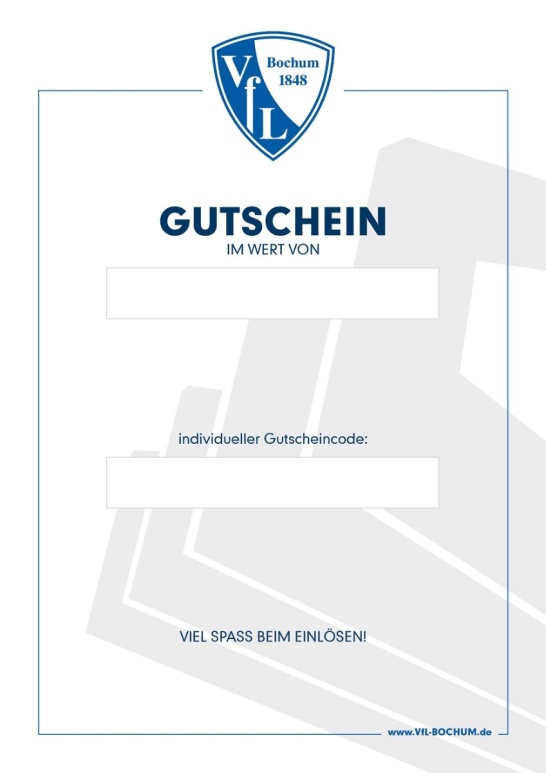 Geschenkgutschein 10€ Offizieller Shop VfL Bochum 1848